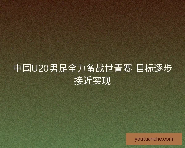 中国U20男足全力备战世青赛 目标逐步接近实现
